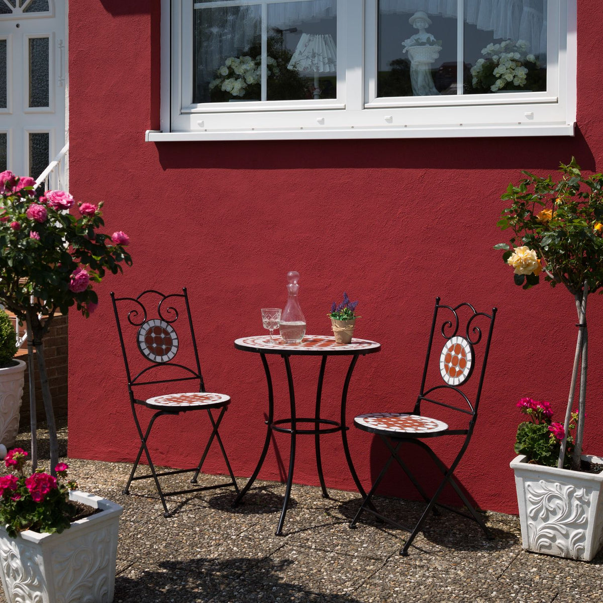 Table Set Ø 60cm + 2 Mosaic Chairs