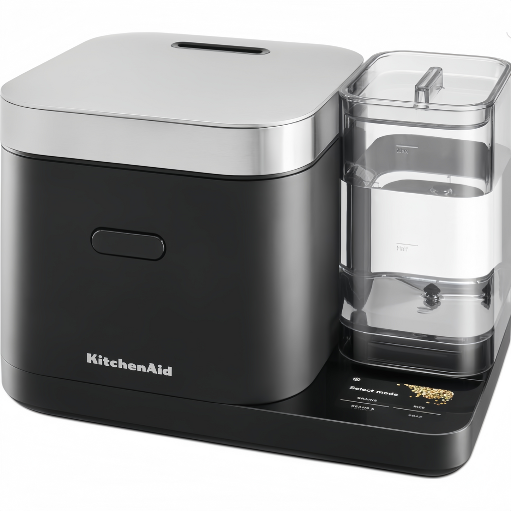 8-cup Grain and Rice Cook KitchenAid with Integrated Balance and Programmed Cooking, KGC3155BM