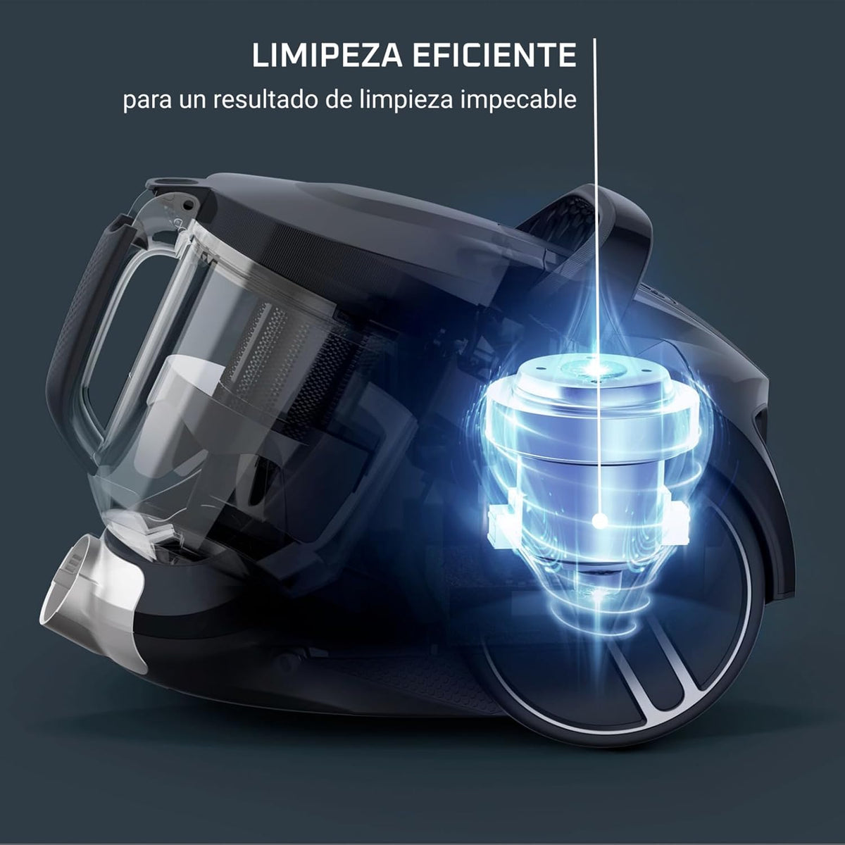 Rowenta Compact Power XXL Bag-free vacuum cleaner, 900W Energy-Efficient Motor, Advanced Cyclonic Filtration, 2.5L Large Extra Deposit, Compact, Classic Kit, RO4B23 Model