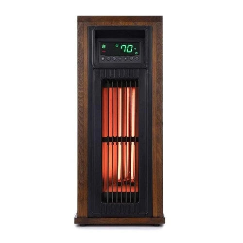 Lifesmart HT1216 23-inch Electric Infrared Tower Calefactor, 1500 Watts for Large Rooms, with Thermostat, Ecological Mode and Remote Control