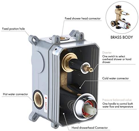 KES Shower System with 12-inch Rainhead Shower