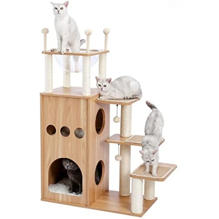 Made4Pets Tree for Modern Cats with fully covered Sisal Rascators