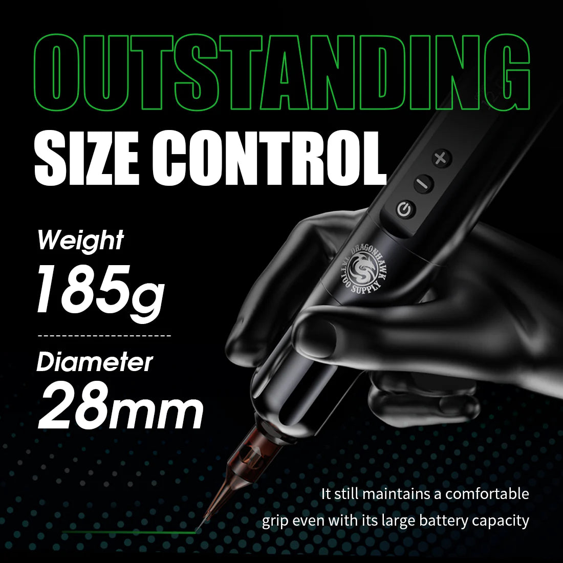 Wireless Dragonhawk X9 Tatuage Machine with 3.5 mm tour