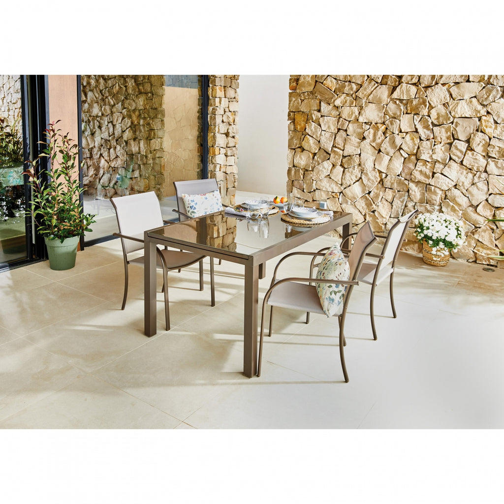 Set Málaga Extensible Table Extensible + 4 Chairs