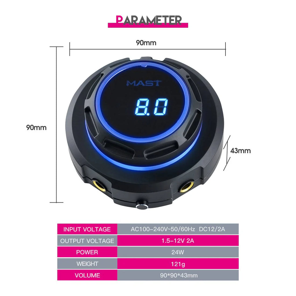 Mast P10 Tat Machine Kit with Halo Power Source - SMP