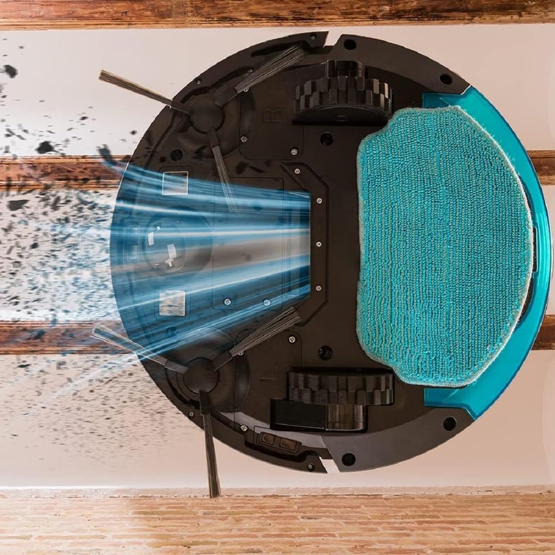Robot Cecotec vacuum cleaner with Giroscopic Navigation Conga 999 Map X-Treme. Suction engine 2000Pa, 2 Lateral brushes, 2 Fregones, Autonomy 120 minutes, App Control and Remote Command