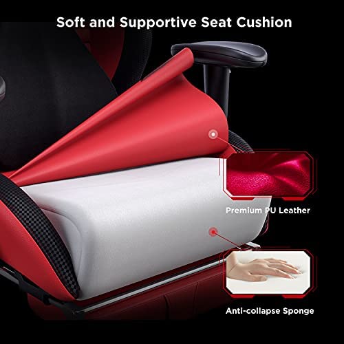 Office Chair Gaming AutoFull with Ergonomic Lumbar Support, Racing Style, PU Leather, High Backup, Swivel Chair Adjustable for PC