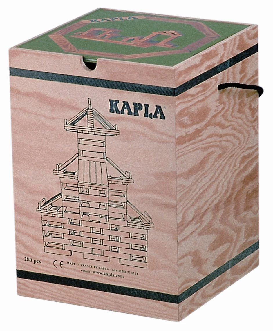 KAPLA 280 Parts Block Set with Advanced Book of Animals and Red Architecture