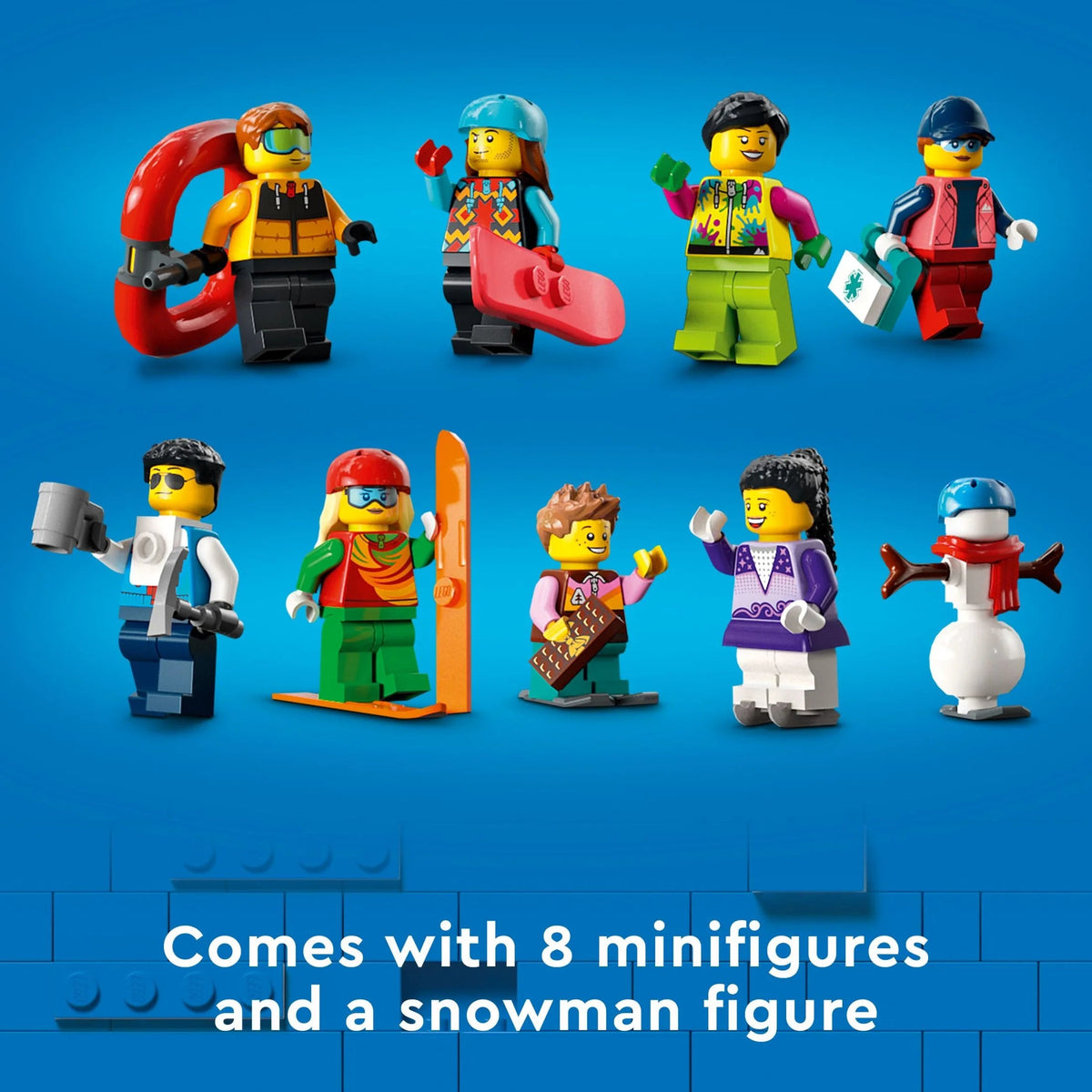 LEGO City Skiing and Escalating Center 60366 Construction Set, 3 Level Building with Skiing Track, 8 Minifigures and 2 Animal Figures for Imaginative Winter Sports Game, Fun Gift Idea for Children and Skiing Fans