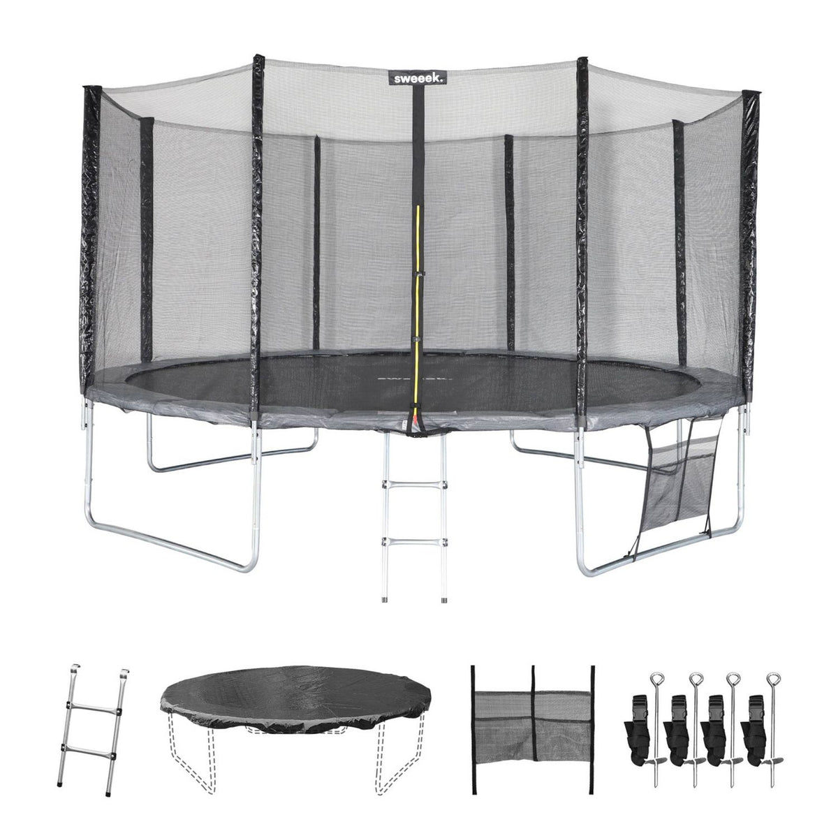 Trampoline With 430cm Accessories Pack, Grey