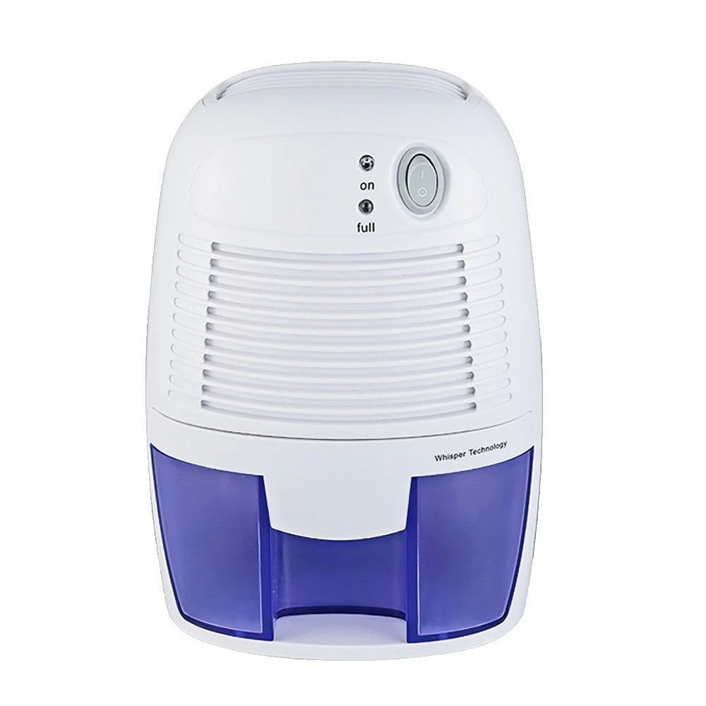 Meterk Mini Silent Dehumidifier for 100 square feet with 250 ml / day dehumidification capacity and 500 ml Water Tank - Plug-in Peltier type for RV, Caravan, Reptiles, Wardrobes, Camper, Plants, Bathroom
