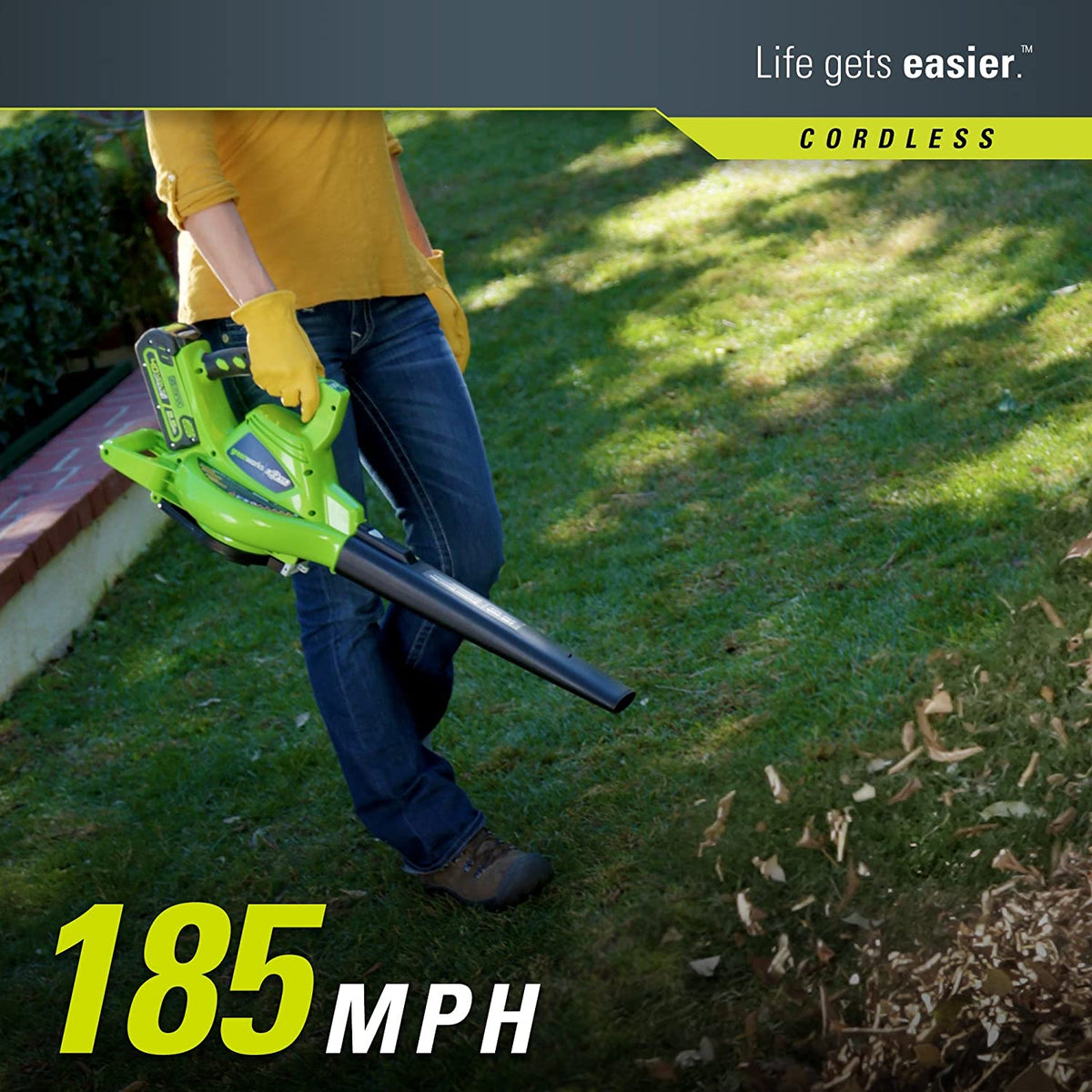 40V Wireless Sheet Apirator, 185 MPH Variable Speed, 4.0Ah Battery and Included Loader, Model 24322