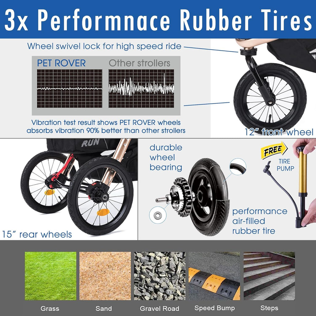 Sportive Car to Run with Confort Rubber Wheels / Quick Pledge with One Hand / Aluminium Structure for Dogs, Cats and Small or Medium Pets (Green Camouflage)
