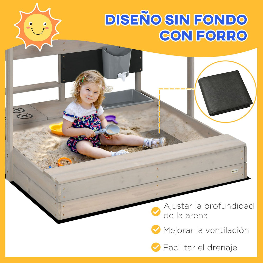 ArJanuary For Children Outunny Wood Polyester 114x110x110 Cm Grey