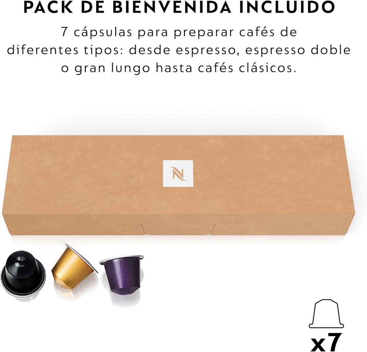 Nespresso de 'Longhi Inissia EN80.B for Nespresso capsules, 19 bar, automatic off, black