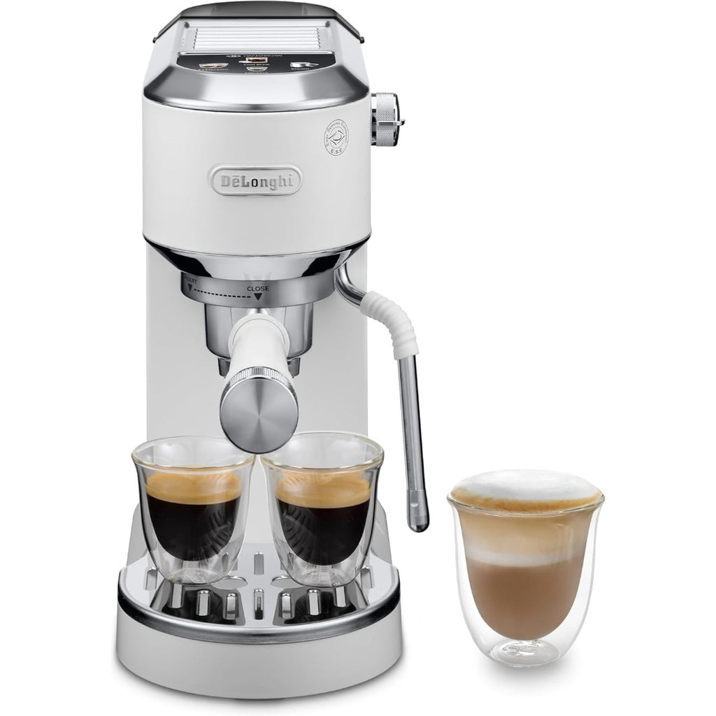 De 'Longhi Dedica - Inoxable Steel Pump Coffee Coffee Coffee Coffee, Espresso and Capuchino, 1.3 Litre Deposit, Antidote System, EC685.M Model, Metal Color