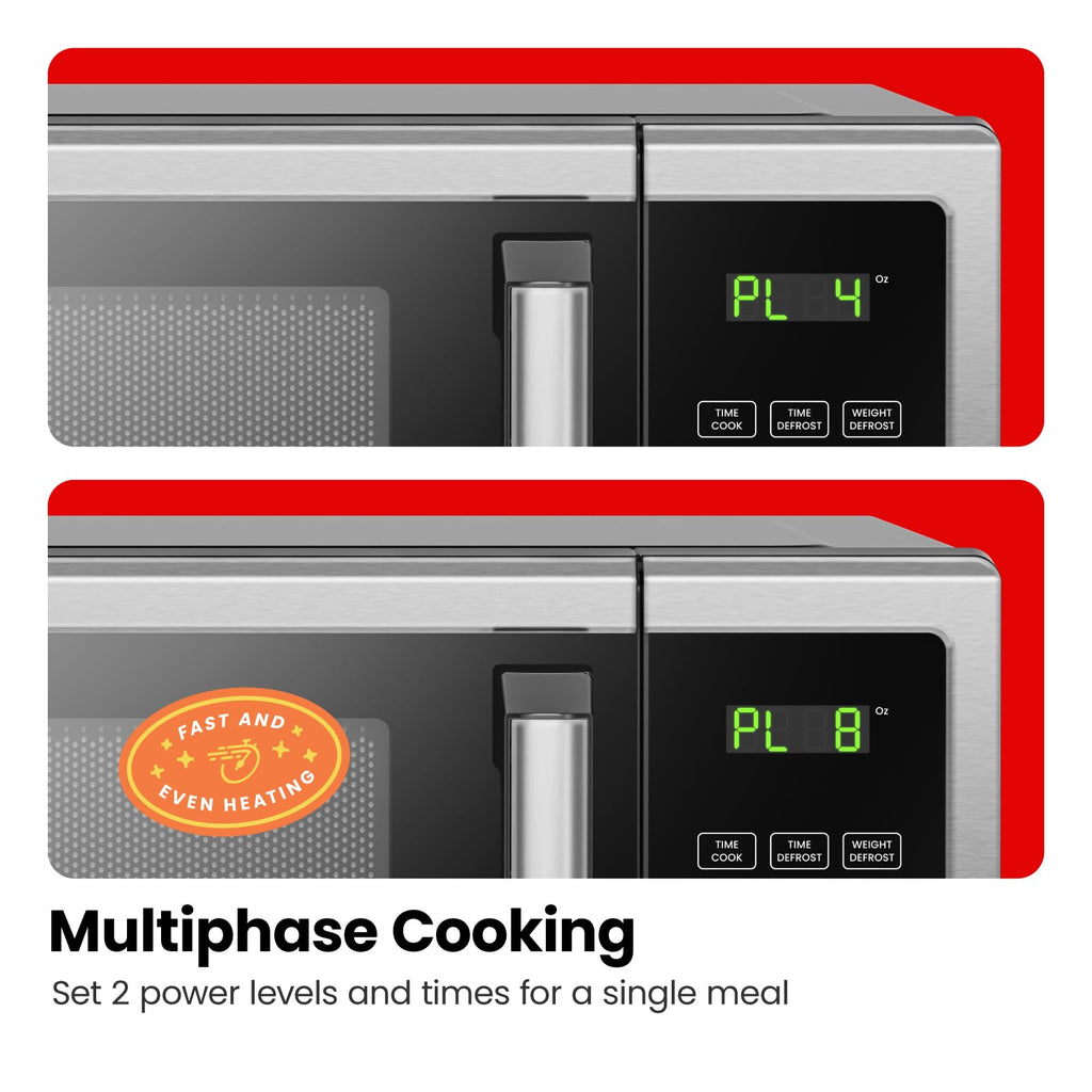 Chefman Encimera Microwave Stainless Essentials