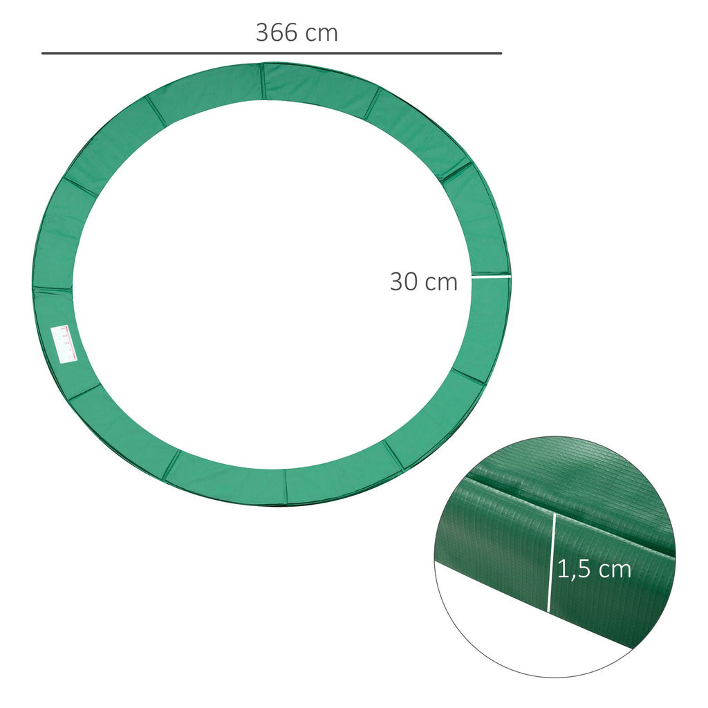 Covered Bore Bed Elastica Homcom Plastic Pe Ø366 Green