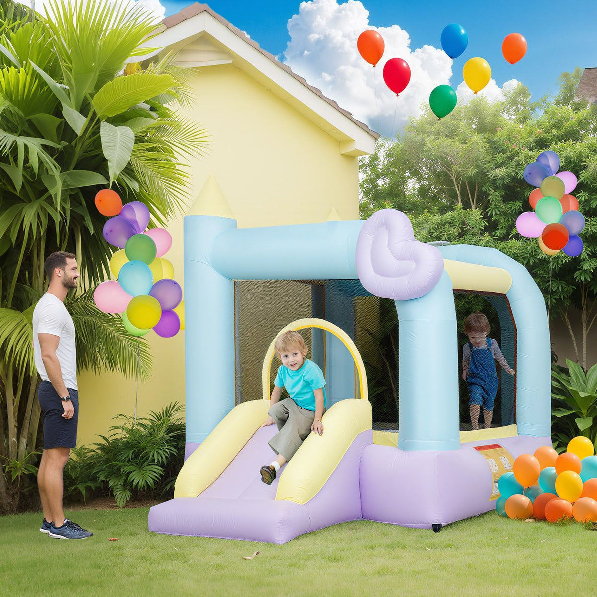 Hincon Castle for Children With Multicolor Aiyaplay Soplator