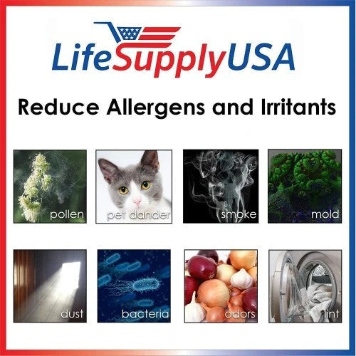 LifeSupplyUSA Package of 5 HEPA Replacement Filters Compatible with the Alen TF50-Carbon HAPA-Fresh Paralda Air Purifier