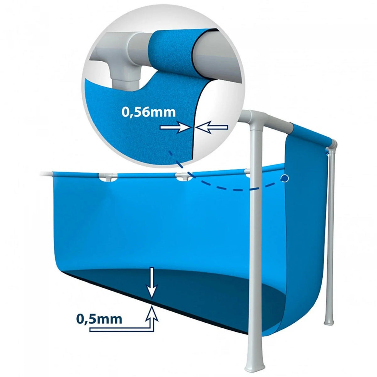 Dismountable pool Tubular Smart Small Frame 450x220x84 cm