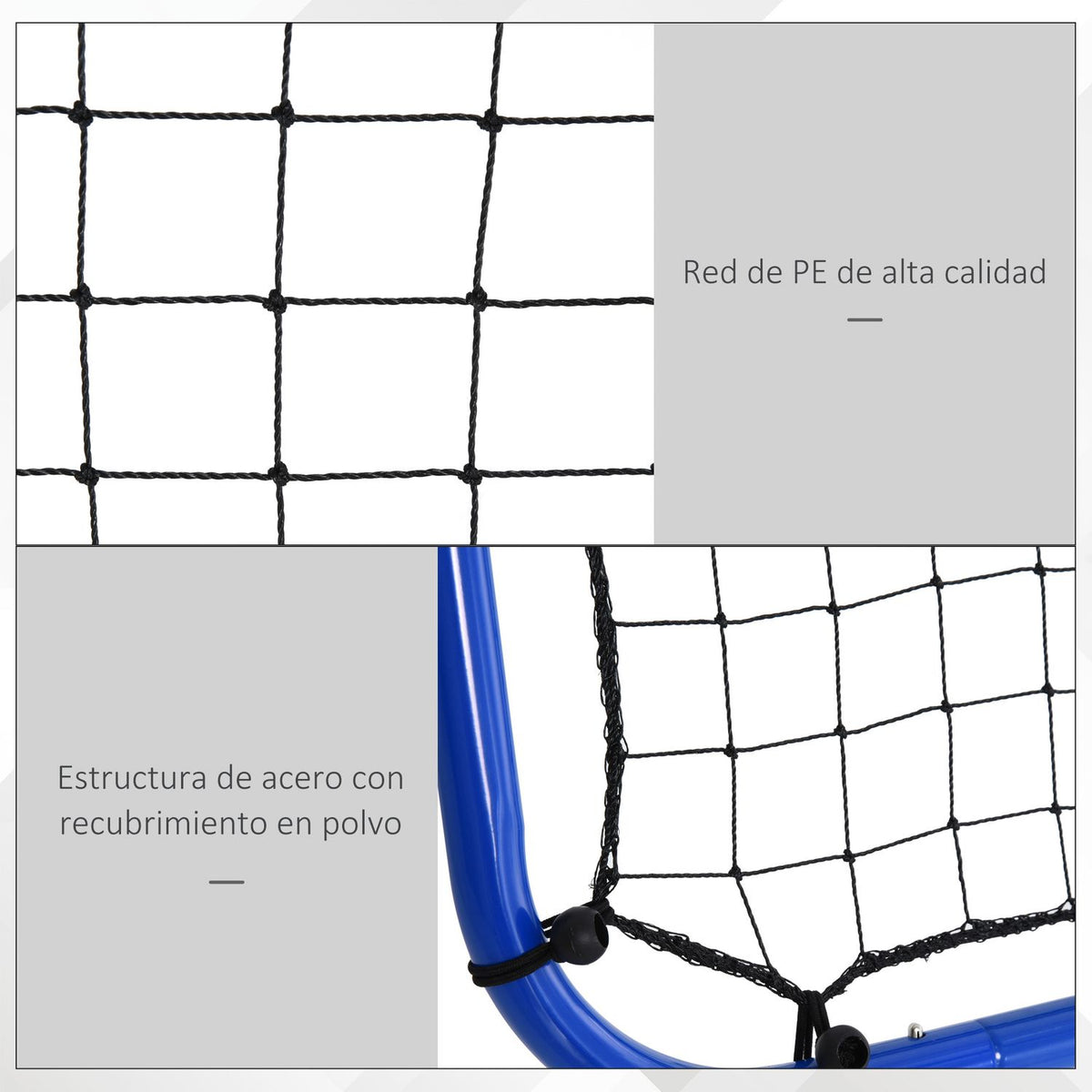 Plegable and Adjustable Rebound Network in Homcom angle 100x95x90 Cm Blue