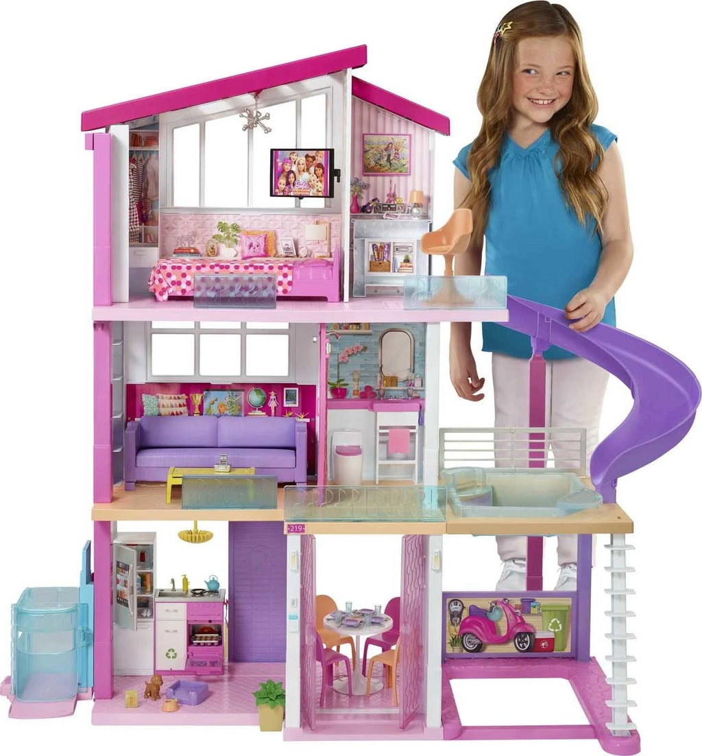 Barbie DreamHouse Doll House with more than 70 Accessories, Functional Lift, Lights and Sound
