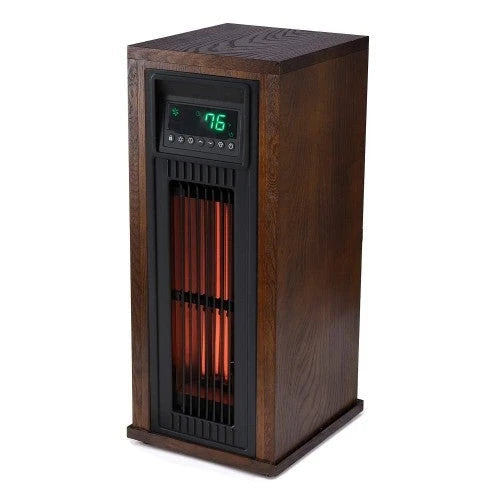 Lifesmart HT1216 23-inch Electric Infrared Tower Calefactor, 1500 Watts for Large Rooms, with Thermostat, Ecological Mode and Remote Control