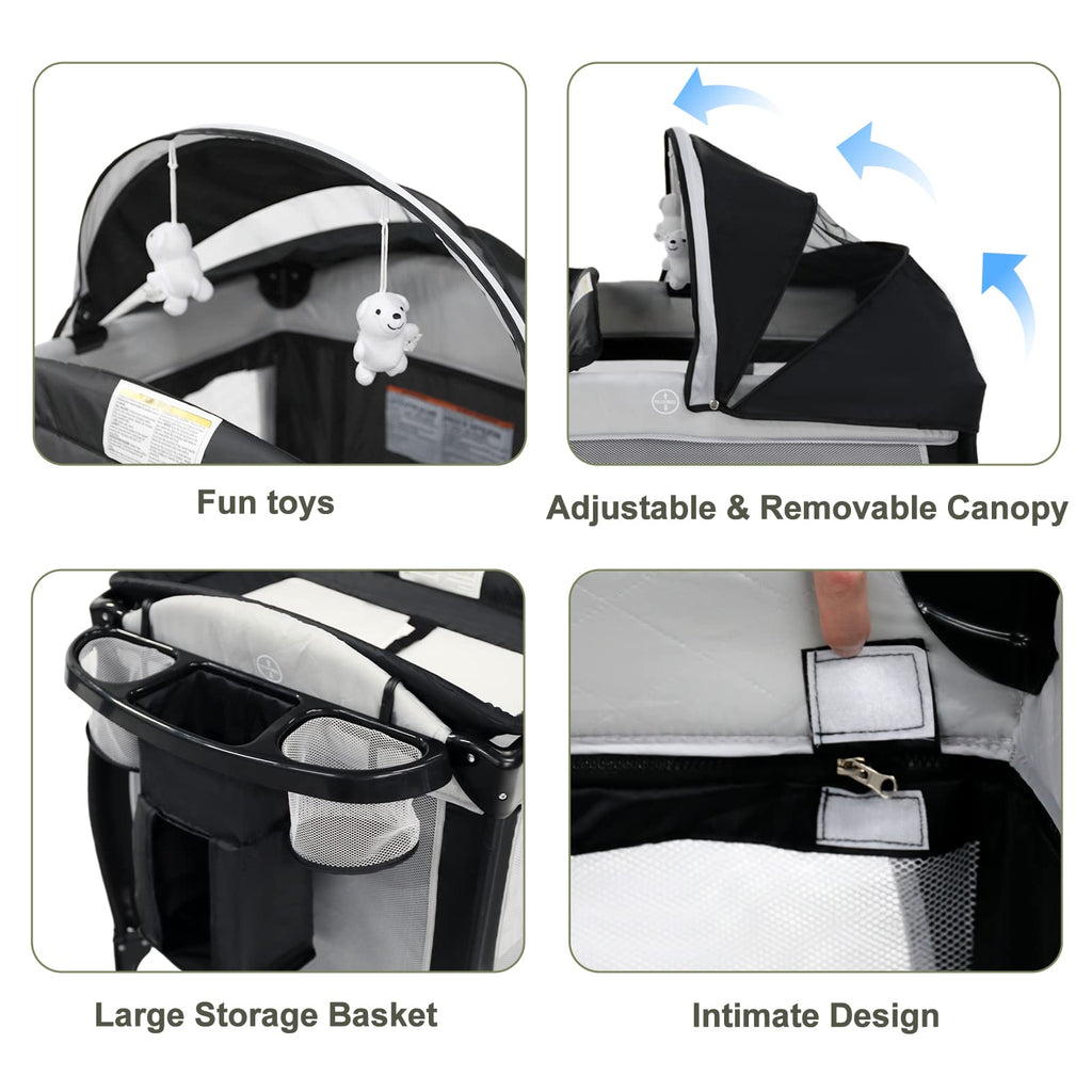Kinder King Adjustable Portable Cot