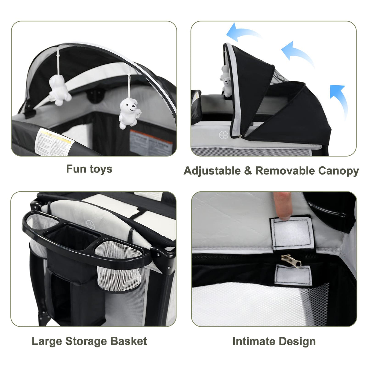 Kinder King Adjustable Portable Cot