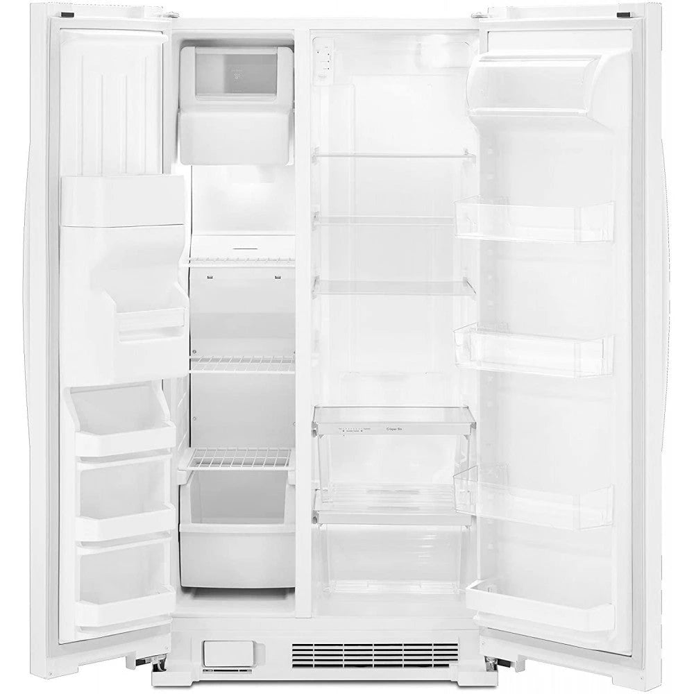 Kenmore 04650042 Freezer with total capacity of 25 Cubic feet, Lateral Refrigerator with Ice and Window Manufacturer, White