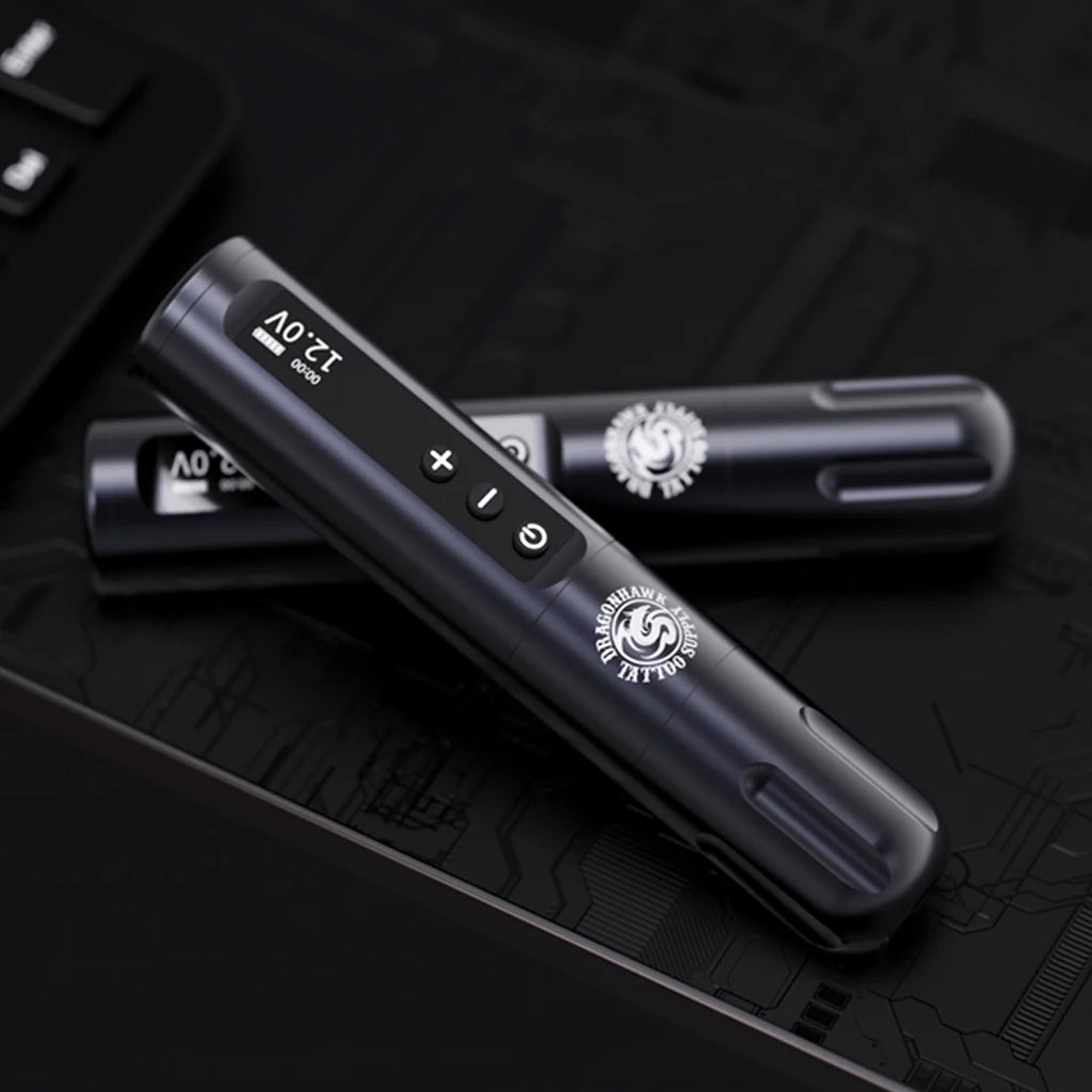 Wireless Dragonhawk X9 Tatuage Machine with 3.5 mm tour