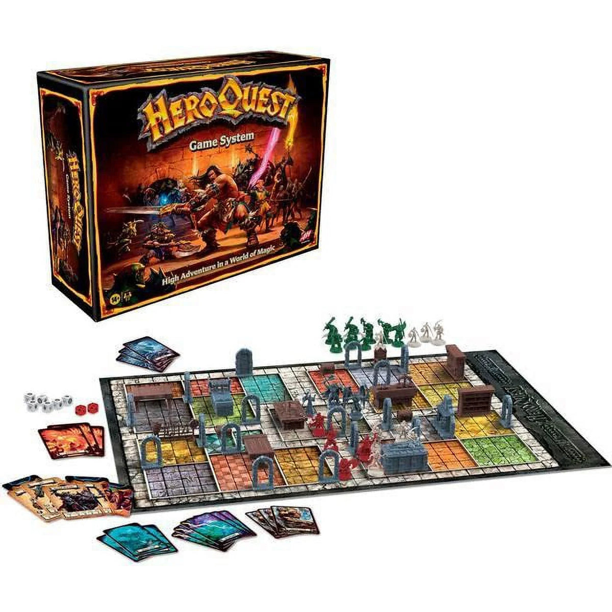 Hasbro Gaming Avalon Hill HeroQuest Table Game, Fantastic Adventures Game in Mazmorras for 2-5 Players, Age 14 +