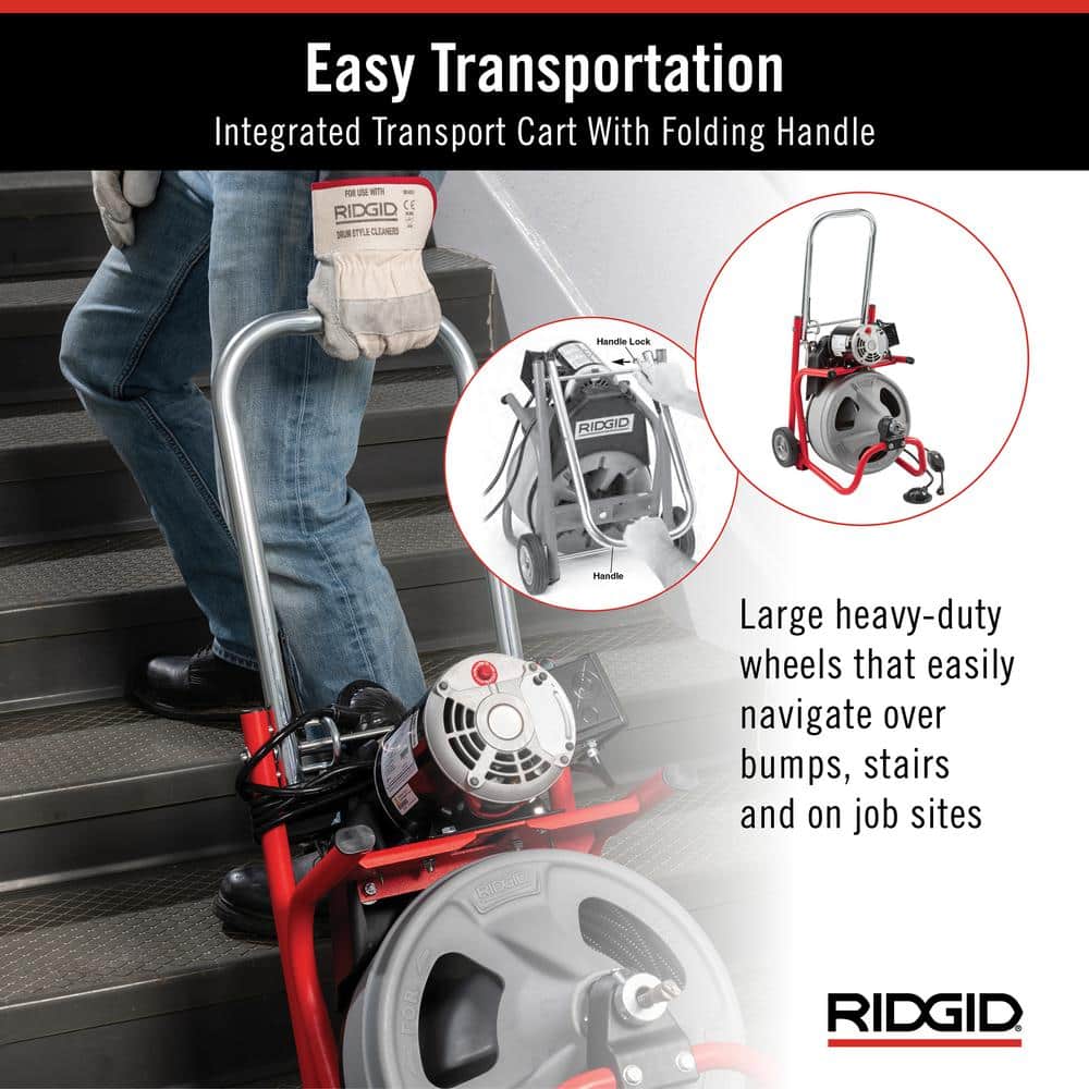 K-400 120 Volt Drill Untying Machine with 3 / 8 inch C-32IW Cable. x 75 ft + 4 Piece and Glove Tools 52363