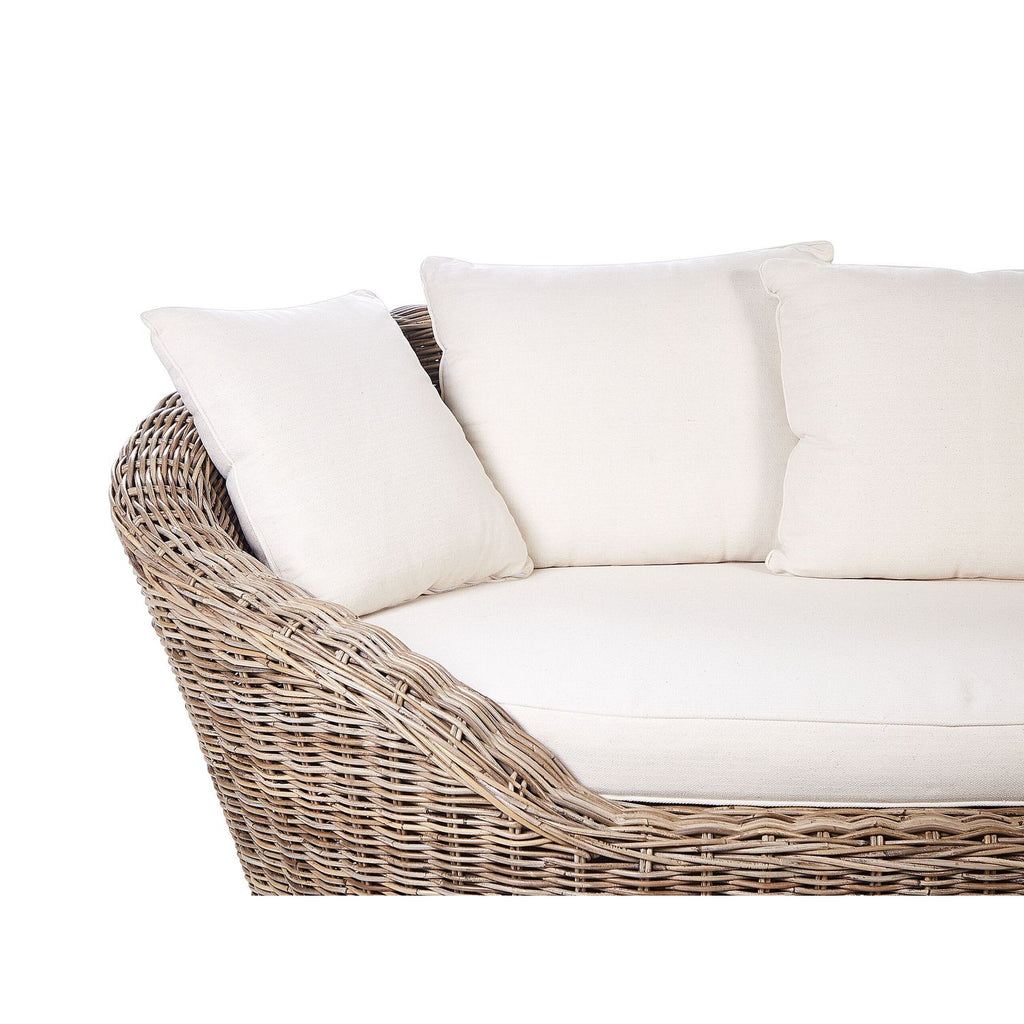 Natural Sofa for Boho Style Garden Made in Natural Rouse With Cava Cogs - Natural