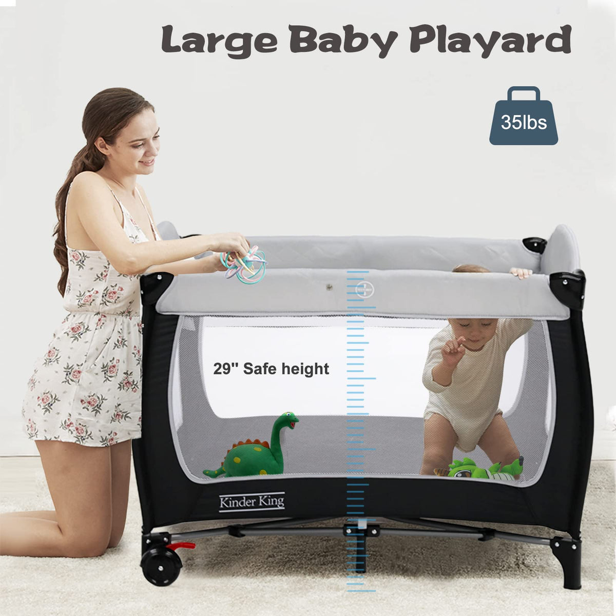 Kinder King Adjustable Portable Cot