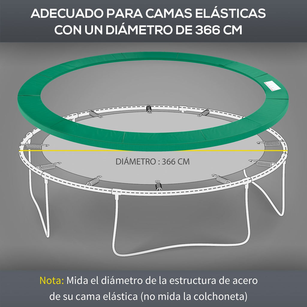 Covered Bore Bed Elastica Homcom Plastic Pe Ø366 Green