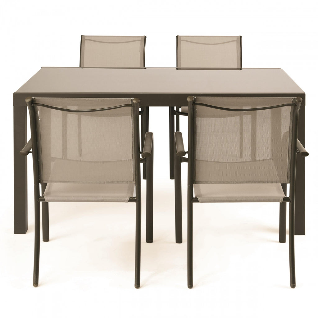 Set Málaga Extensible Table Extensible + 4 Chairs