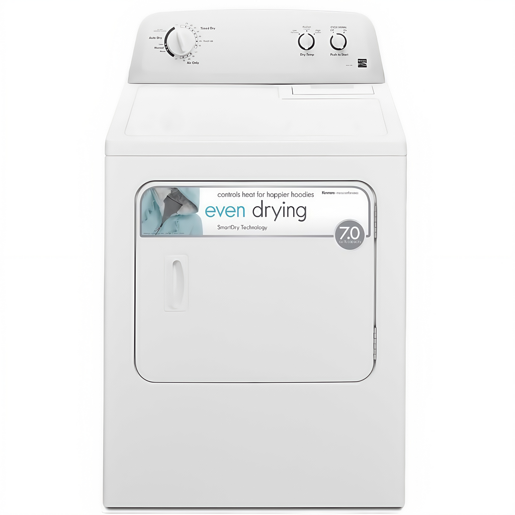 Kenmore 29 "Border Load Electric Dryer with Arrugas Protection and Total 7.0 foot Cubic, White