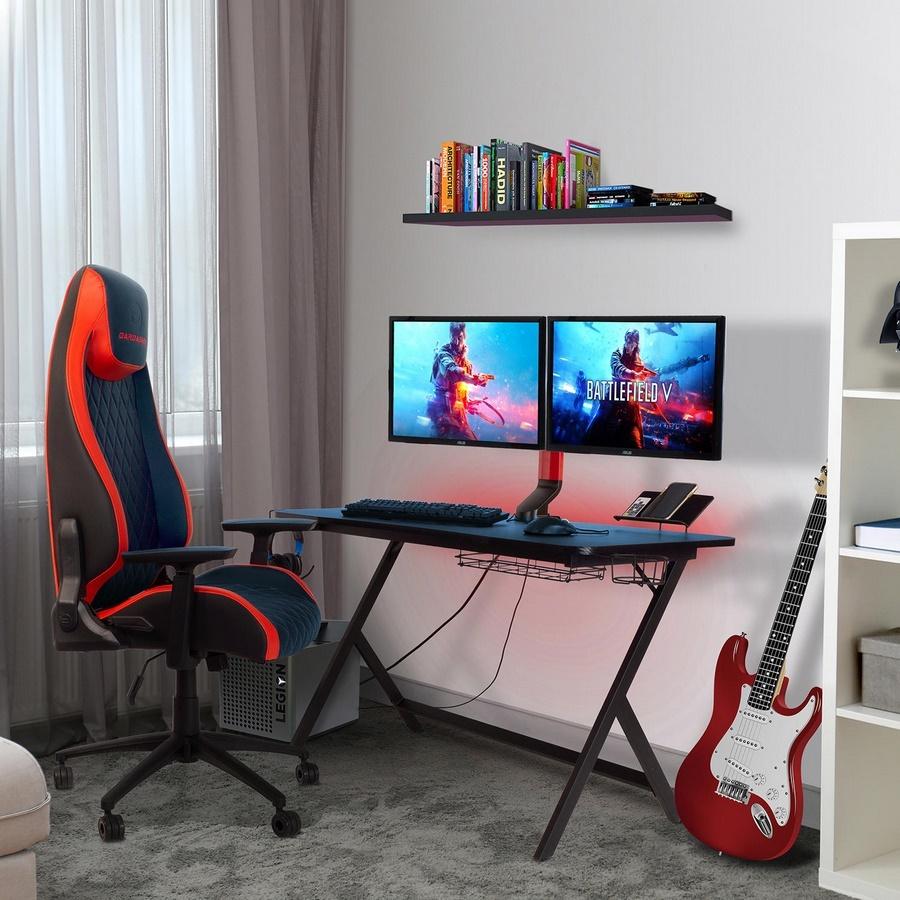 Gamer Atlantic Fire Storm Desktop with 24 Multi-Color LED Lights and 3 USB Ports