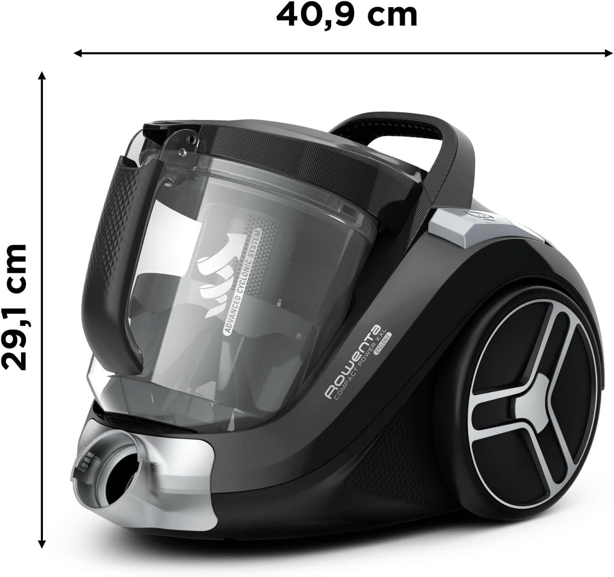 Rowenta Compact Power XXL Bag-free vacuum cleaner, 900W Energy-Efficient Motor, Advanced Cyclonic Filtration, 2.5L Large Extra Deposit, Compact, Classic Kit, RO4B23 Model