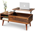WLIVE Centre table with high cover, Hidden compartment and Adjustable storage shelf