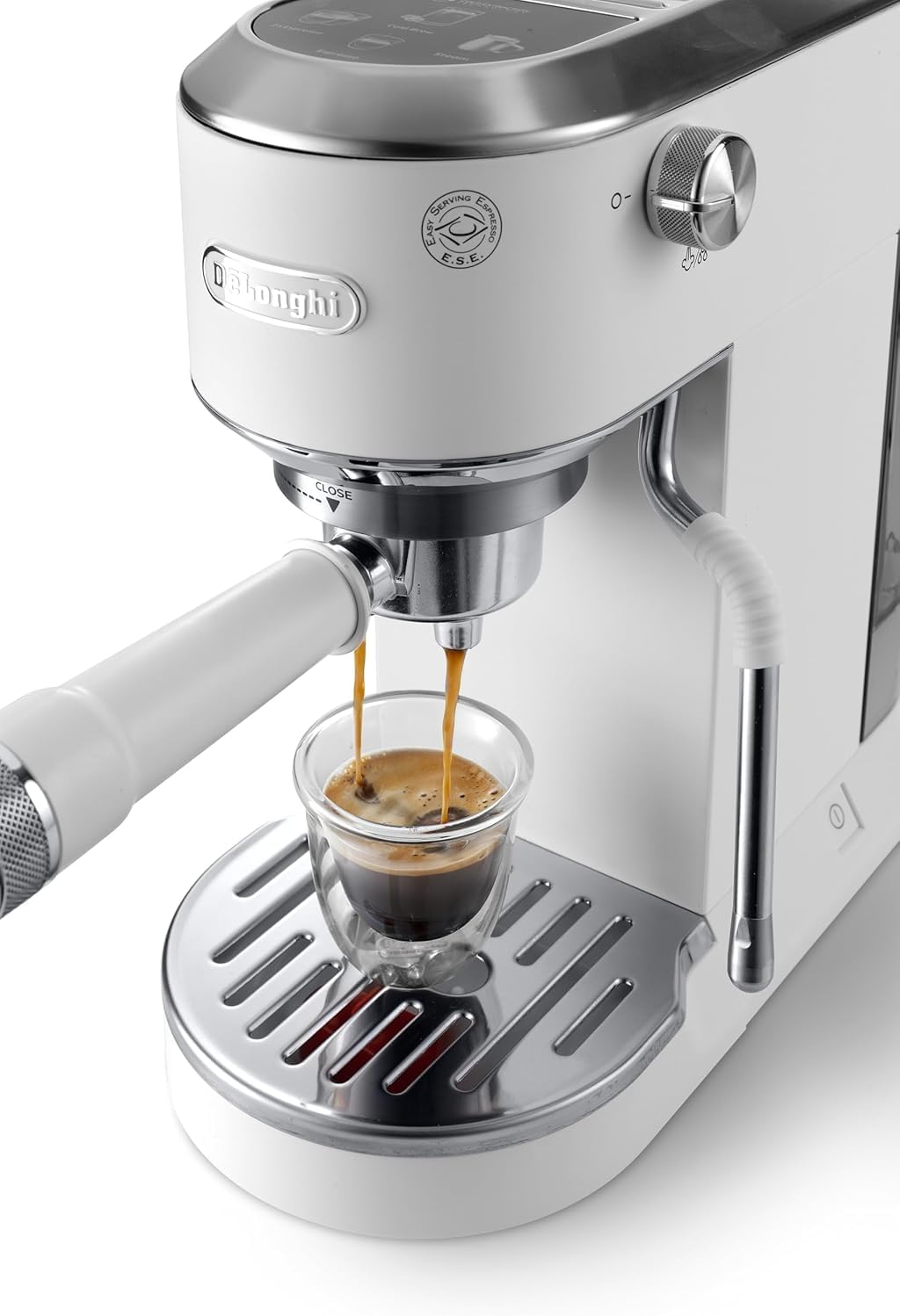 De 'Longhi Dedica - Inoxable Steel Pump Coffee Coffee Coffee Coffee, Espresso and Capuchino, 1.3 Litre Deposit, Antidote System, EC685.M Model, Metal Color