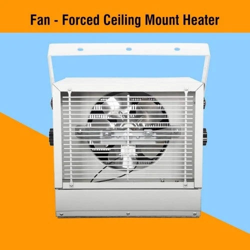 Woven heater with KEN BROWN Forged Fan 3000 / 4000 / 5000W with Double Pit Controls for Garage, Workshop, Storage or Storage Area, ETL Security Certification