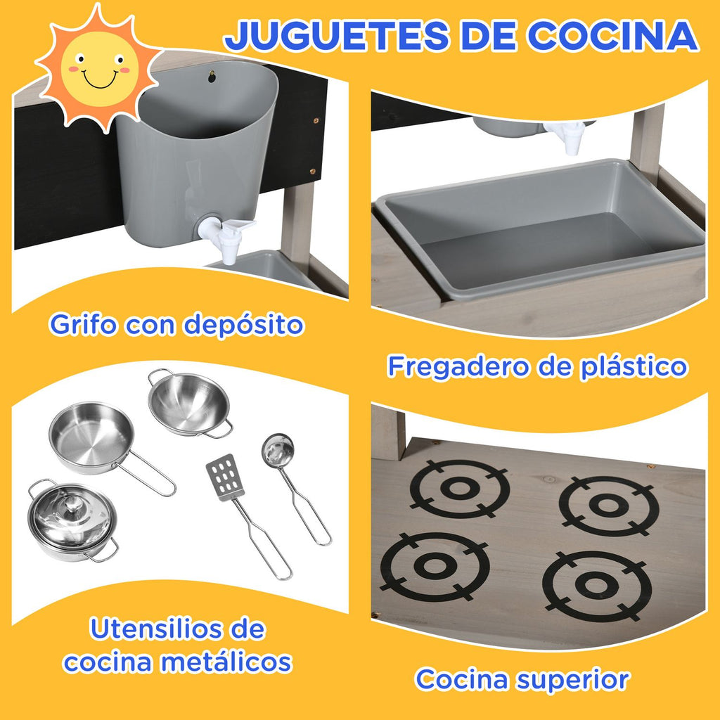 ArJanuary For Children Outunny Wood Polyester 114x110x110 Cm Grey