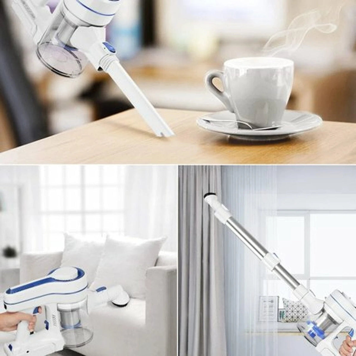APOSEN Wireless vacuum cleaner 4 in 1 Light, Ideal for Carpets, Hard Flooring and Mascot Hair