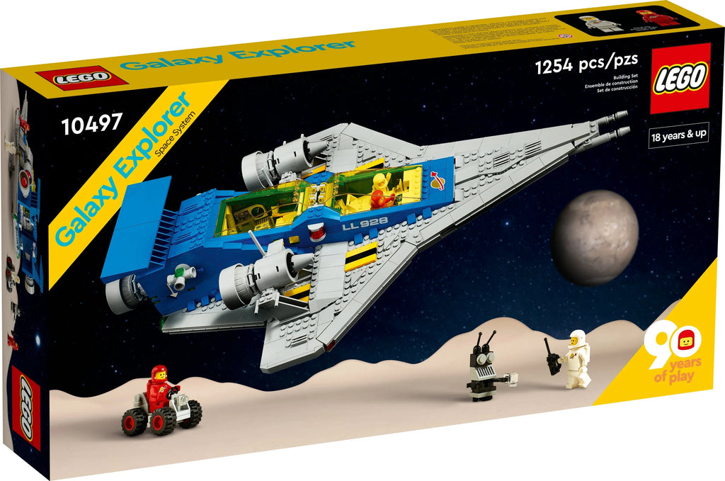 LEGO Icons Galactic Explorer 10497 - Collectible Edition of the 9th Anniversary, Classic Space Ship with Astronaut Figures, Adult Construction Set, Gift Idea for Space Fans