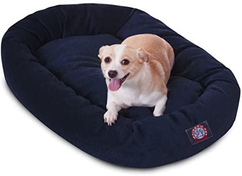Majestic Pet Villa Bed for Bagel Dogs - 124; Donut-shaped Calming Bed, Multiple Tongs and Colors