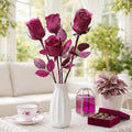 Crepe paper flowers, roses, bouquet, home decoration